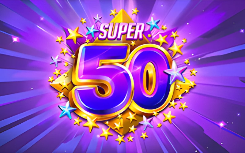 Withdraw your winnings from the game Super 50 Stars in Melbet online casino.