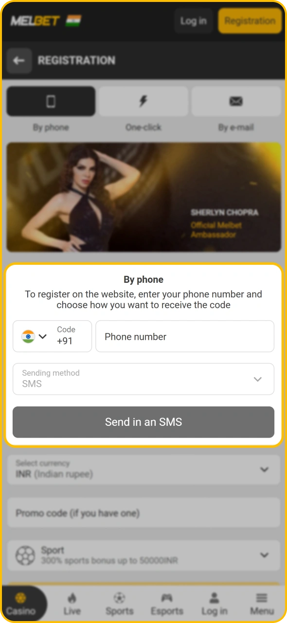 Make yourself Melbet account to play Aviator.