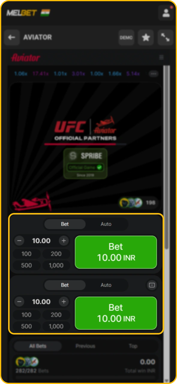 Place your bets and start winning at Melbet Aviator.